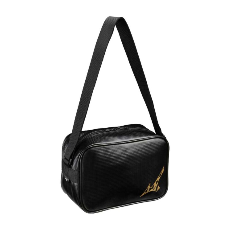 MIZUNO ミズノ ショルダーバッグ(5L) ブラック×ゴールド テニス バッグ ショルダー／トート／デイパック