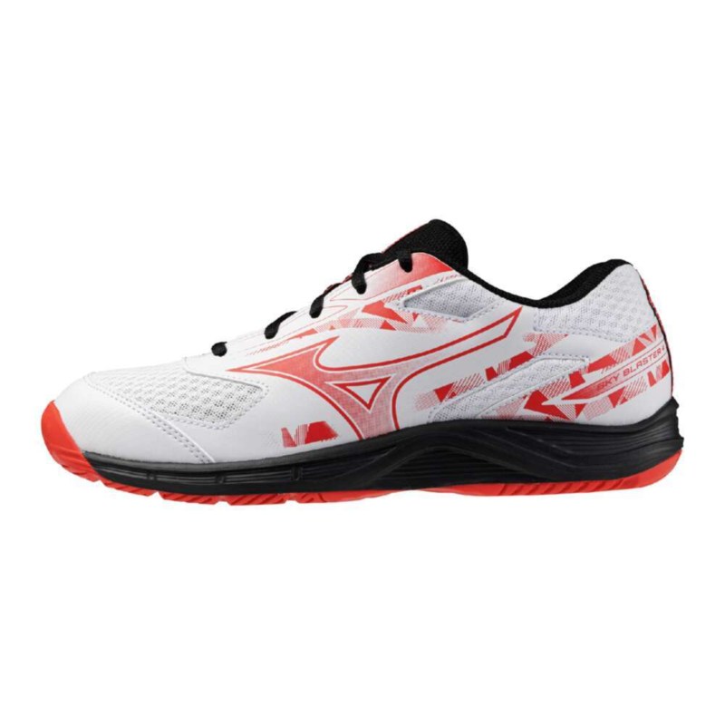 MIZUNO ミズノ スカイブラスター4(エントリーモデル／バドミントン) ホワイト×レッド×ブラック バドミントン シューズ エントリーモデル