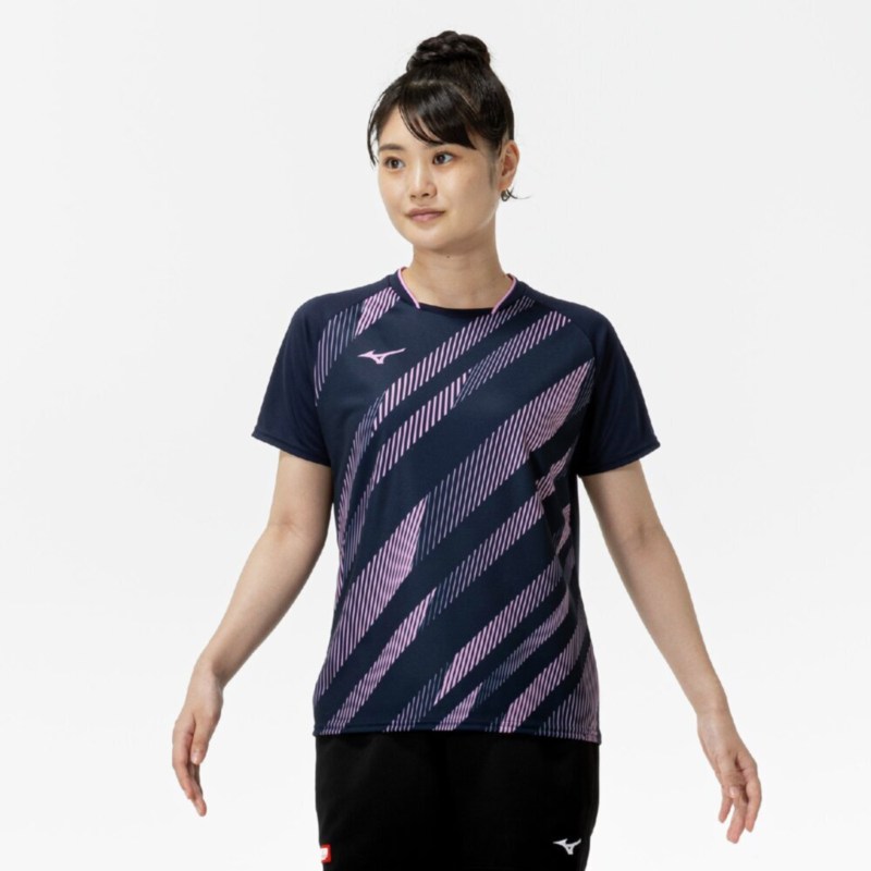 MIZUNO ミズノ ゲームシャツ(卓球) ドレスネイビー 卓球 ウエア ゲームウエア