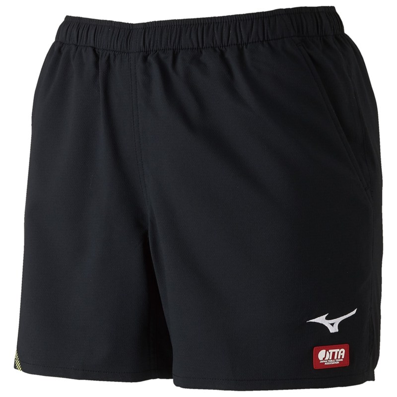 MIZUNO ミズノ ゲームパンツ(卓球) ブラック×ライムグリーン 卓球 ウエア ゲームパンツ／スカート