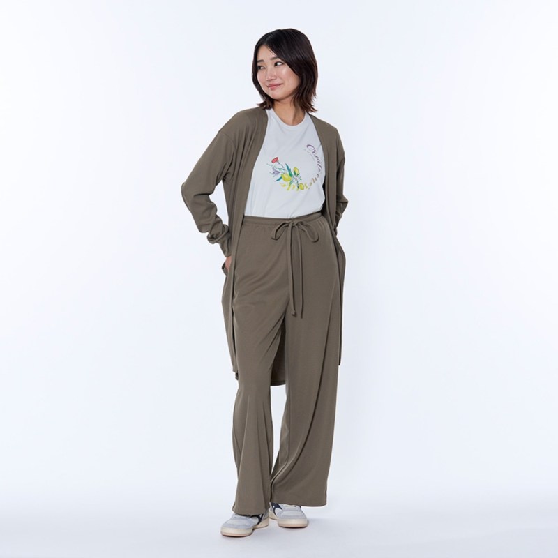 MIZUNO ミズノ UVカットリブロングカーディガン オックスフォードベージュ ウォーキング