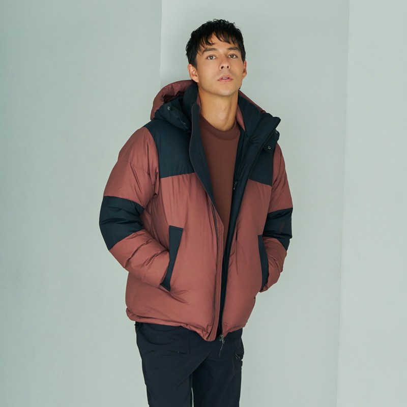 MIZUNO ミズノ 【吸湿発熱】WINDSTOPPER ダウラギリライトダウンジャケット シナモンブラウン ウォーキング