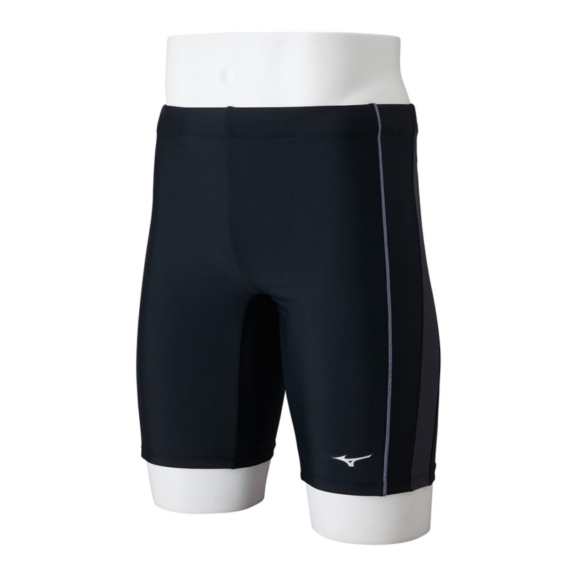 Rakuten - MIZUNO ミズノ アクアフィットネス用ハーフスパッツ(立体カップ付) ブラック×チャコール スイム 水泳 水着