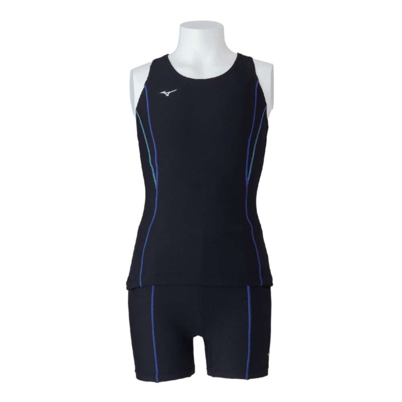 MIZUNO ミズノ ベーシックセパレーツ ブラック×ブルー スイム 水泳 ベーシック＆スクール水着