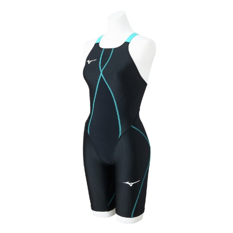 MIZUNO ミズノ 競泳用GX・SONIC DUAL ハーフスーツ ブラック×ターコイズ スイム 水泳 競泳水着