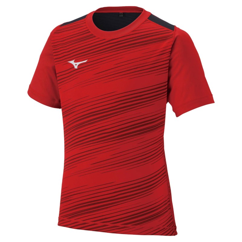 MIZUNO ミズノ リバーシブルゲームシャツ チャイニーズレッド×ブラック サッカー フットボール ウエア