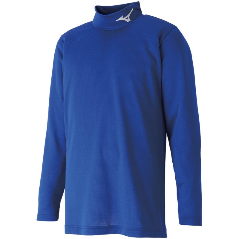 MIZUNO ミズノ インナーシャツ(ハイネック／長袖) ブルー×シルバー サッカー フットボール ウエア