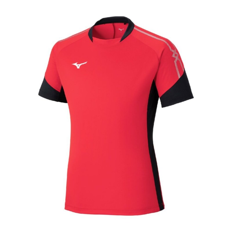 MIZUNO ミズノ フィールドシャツ チャイニーズレッド×ブラック サッカー フットボール ウエア