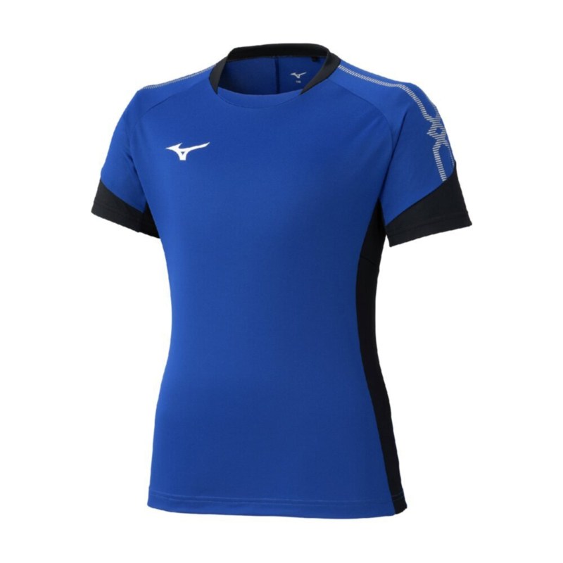 MIZUNO ミズノ フィールドシャツ サーフブルー×ブラック サッカー フットボール ウエア