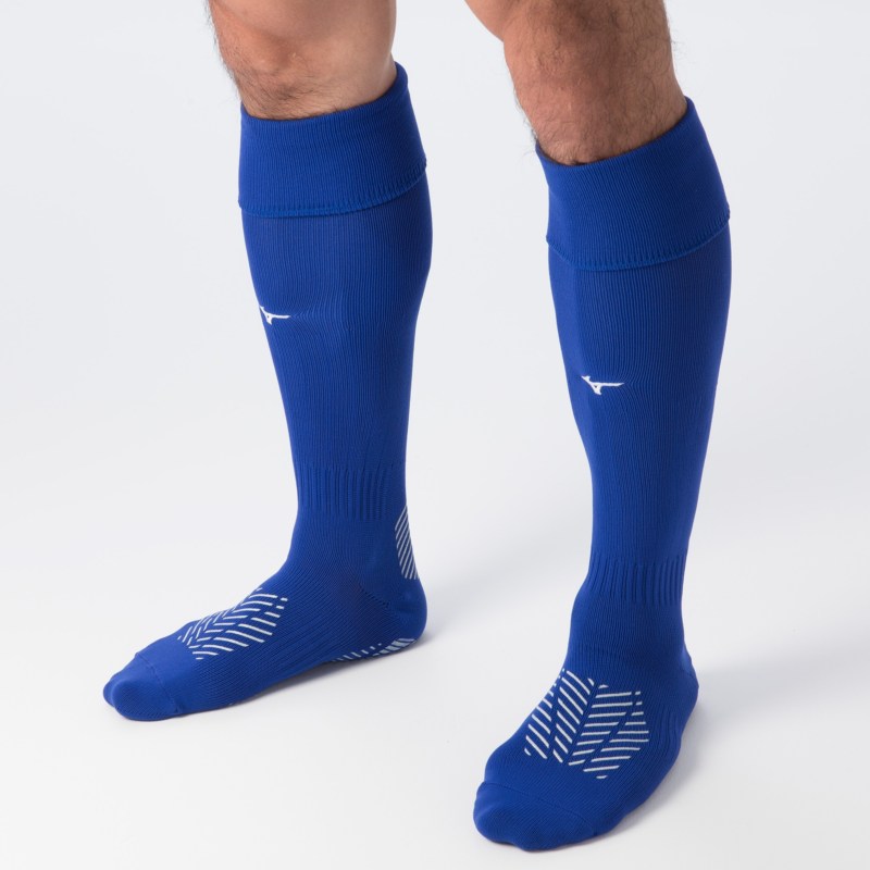 MIZUNO ミズノ ゼログライドロングストッキング サーフブルー サッカー／フットボール ソックス