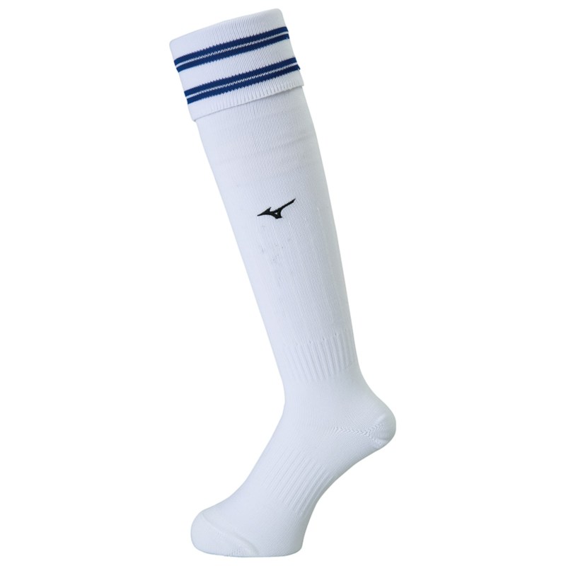 MIZUNO ミズノ サッカーストッキング(21-23cm) ホワイト×サーフブルー サッカー／フットボール ストッキング／ソックス