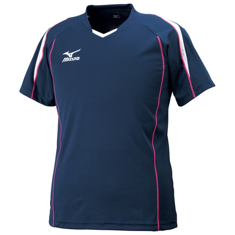 MIZUNO ミズノ プラクティスシャツ ネイビー×ホワイト バレーボール ウエア