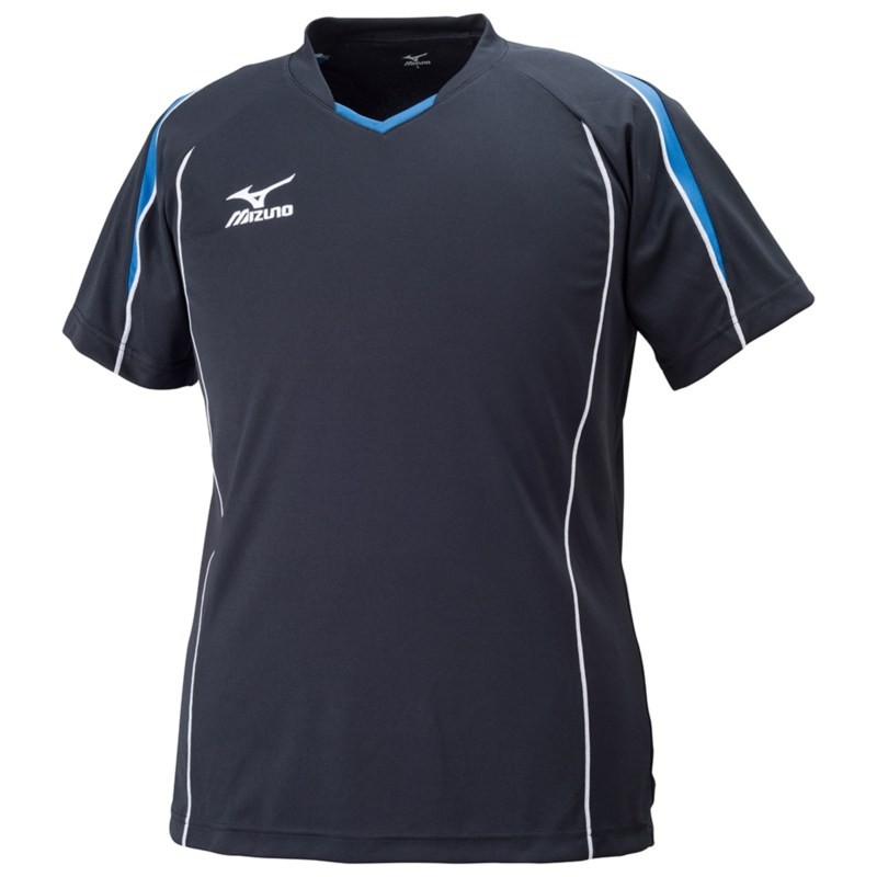 MIZUNO ミズノ プラクティスシャツ ブラック×ブルー バレーボール ウエア