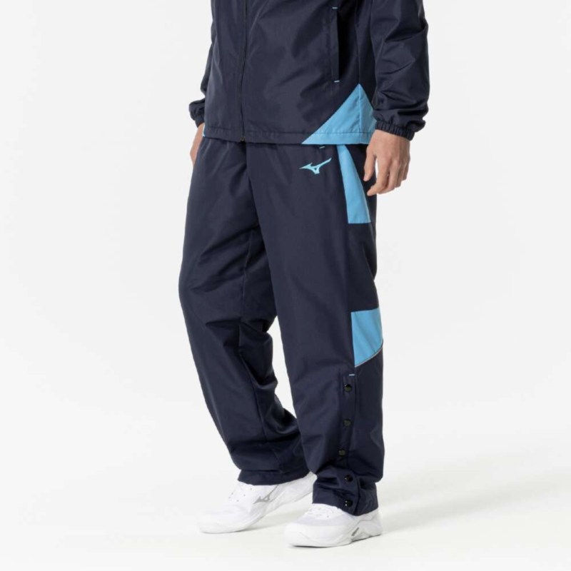 MIZUNO ミズノ ウインドブレーカーパンツ(バスケットボール) ネイビー×ターコイズ トレーニングウエア