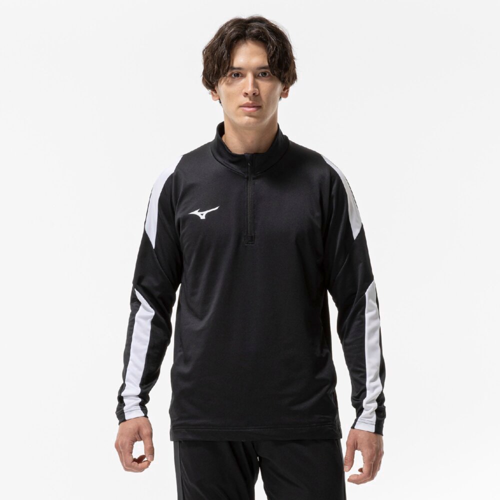 Rakuten - MIZUNO ミズノ ストレッチニットシャツ ブラック サッカー フットボールウエア ウォームアップスーツ