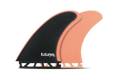 FUTURES フューチャーフィン TWIN FIN FIBER GLASS FT2 INDG/ROSE フィン サーフィン