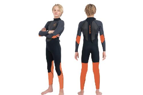 DAKINE ダカイン WETSUITS DAKINE KIDS QUANTUM BACK ZIP FULL 4/3 BLK/ORG ウェットスーツ サーフィン