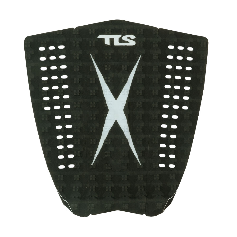 【TLS JOSHUA MONIZ SIGNATURE】ハワイを代表するサーファーの一人【 JOSHUA MONIZ 】シグネイチャーパッド。様々なボードにフィットし、スピーディーなアクションに応えるパフォーマンスモデル。■ 仕様STYLE：PERFORMANCEPEICES : 3LENGTH : 305mmWIDTH : 290mmKICK : 30mmARCH : 7mmTREAD : MT. FUJI LOCK 【TLS TRACTION SERIES】WCT選手など世界的サーファーのニーズを満たすモデルを中心にバリエーション豊かなラインナップを誇るTLSトラクションシリーズ■ ラインナップPERFORMANCE : ベーシックからパフォーマンスボードまでフィットするモデルWIDE : ボード幅やテールがワイドなボードにマッチするモデルALTERNATIVE : デザイン・性能ともにバランスが良いスタイリッシュモデルSPECIALITY : FISH・LONG・SUPなどに合わせて設計されたモデル■ TLS トラクションの特徴1. KICK（キック）AIR CONTACT：2段階キックにより、高さのあるエアーを可能にSQUARE：エッジのついた四角いキック形状。メリハリのあるライディング向きROUND：丸いキック形状。高いグリップとスムースなライディングを実現FUN / LONG : ファン＆ロングにマッチする長めのキック形状2.TREAD（トレッド）MT. FUJI LOCK : 最強のグリップ性能を誇るパフォーマンス仕様DIAMOND MT. FUJI LOCK : 菱形+最強のグリップCORDUROY : ストライプ状に溝を施し、ボードとの一体感が高めたモデルDIAMOND: フットポジションがわかりやすい菱形THIN ＆ BRUSHED : 約2mmの超薄型パッド+表面滑り止め加工