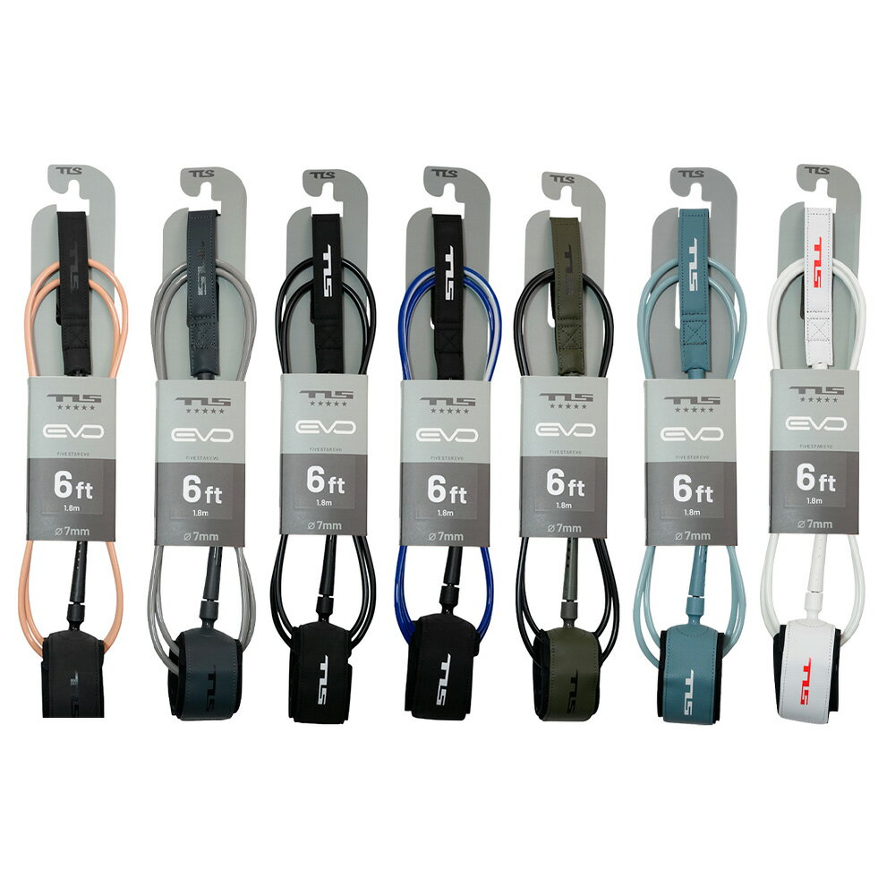 TLS FIVESTAR EVO LEASH 6ft TLS TOOLS ツールス リーシュコード サーフィン