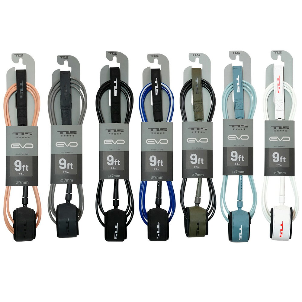 TLS FIVESTAR EVO LEASH 9ft 足首 TLS TOOLS ツールス リーシュコード サーフィン