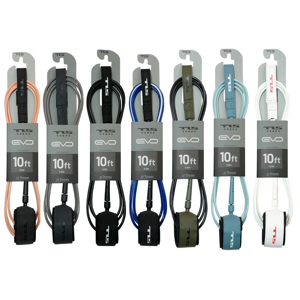 TLS FIVESTAR EVO LEASH 10ft 足首 TLS TOOLS ツールス リーシュコード サーフィン