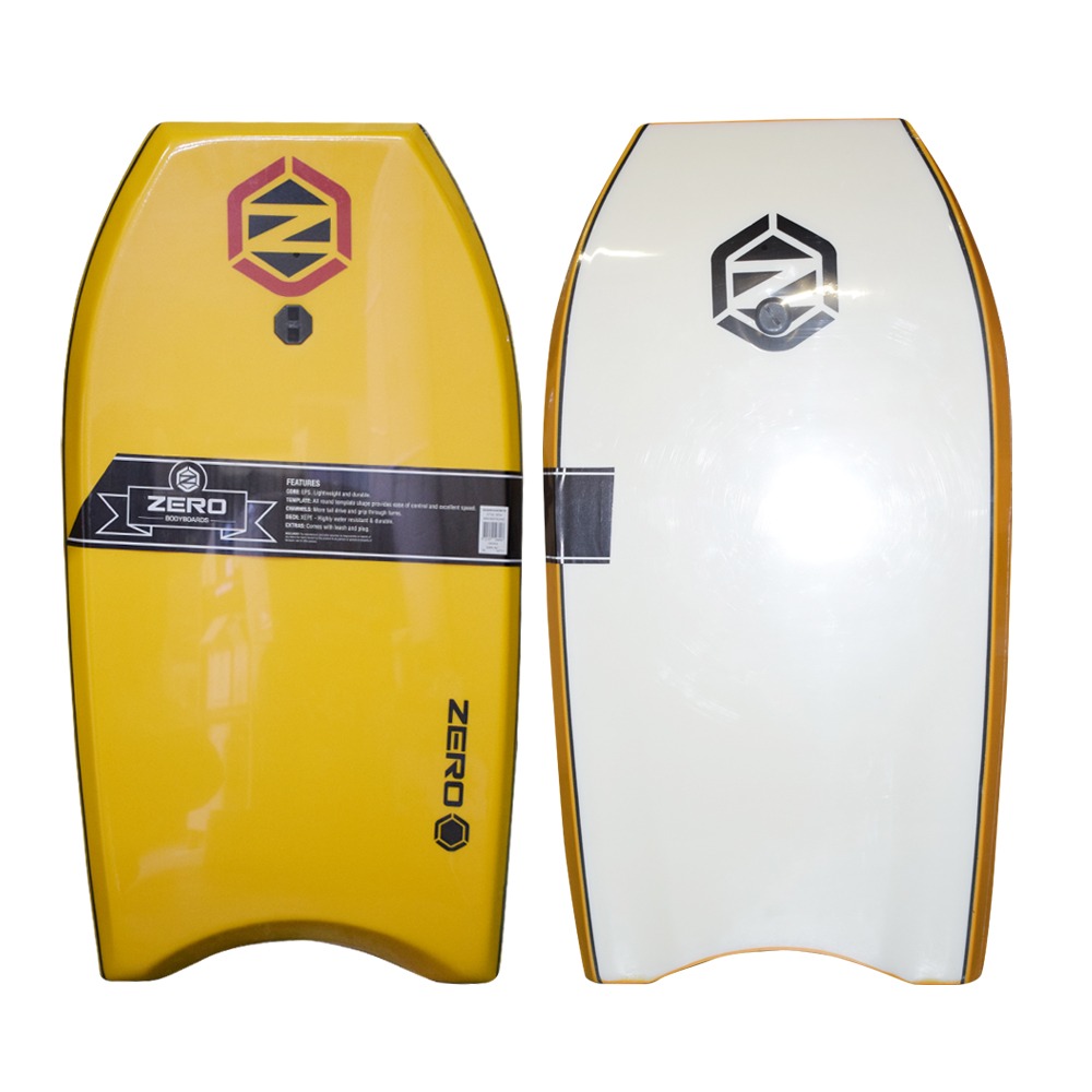 【 O&E ZERO BODY BOARDS 】 コストパフォーマンスに優れたエントリーモデル 信頼のO&Eボディーボードシリーズ ■ 仕様 EPS CORE：軽量＆耐久性の高い芯材 TEMPLATE：コントロールとスピードのバランスが優れたオールラウンドシェイプ CHANNELS：テールドライブとターン中のグリップレベルが向上するチャンネル XEPE DECK：高い耐水性と耐久性をもつデッキ素材 EXTRAS：簡易リーシュコード付き（プラグは初期設定されています。） 幅540mmx厚み60mm ＊注意＊ 当商品は大型荷物のため、配達の日時指定ができません。 また、土日祝日のお届けはでき兼ねます。 予めご了承ください。