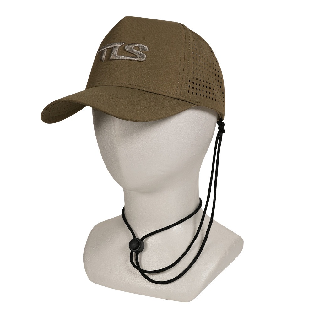 【 TLS SURF CAP（ツールス サーフキャップ）】 ■ 仕様 ・UPF50 生地 ・おでこに当たるバンド部分に吸水速乾メッシュ素材 ・水陸両用 ・落下防止のリーシュ付き ・フリーサイズ ・簡単サイズ調整可能なスナップボタン仕様 ・サビに強い金具を採用