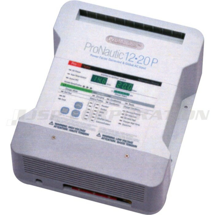 ■入力：100V　50/60Hz■定格：12V時　20A/ 24V時　10A■適合バッテリー容量：26〜115Ah■表示：LED （充電・完了・逆接）■サイズ：W275×H193×D155mm■重量：約3.2kg■コード長さ：入力側　約1.8m、出力側　約1.8m●12V、24V充電。密閉型・開放型バッテリーの充電が可能。