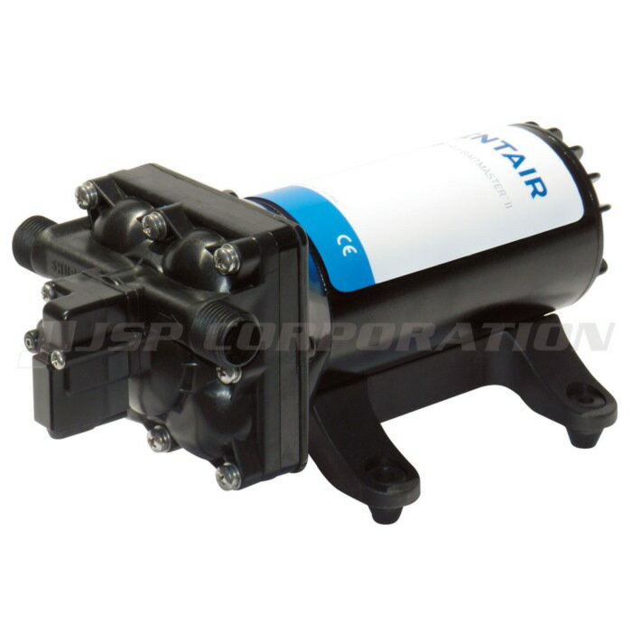 ■電圧：24V■最大電流：5A■吐出量/分：15.1L■スイッチ圧：45psi■外寸：254×127×120mm●4チャンバーのいけす用・デッキ洗浄ポンプ。自吸水高さ1.8m。●イケスに使用する場合は容量75〜132Lに適応。●ポンプガードストレーナー×1個、1/2”FNPT3/4”Barbノズル×2個付属。※イケスポンプとして使用する場合、圧力スイッチを10psi（7bar）以下に設定すれば連続使用可能です。最大圧量での連続使用は20分を目安としてください。