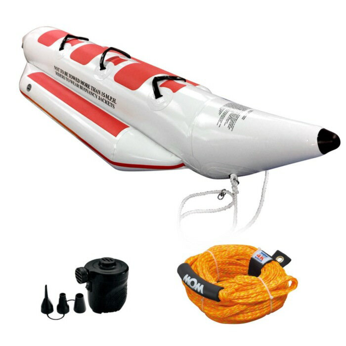 TWELVE トゥエルブ ウォータースレッド3人乗 3点セット ロープ＆電動ポンプ付 バナナボート バナナボート