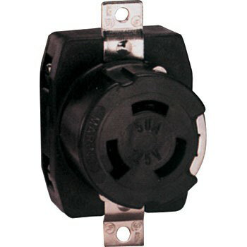 MARINCO 陸側コンセント 6370CR 50A,125V ボート用品 電装品