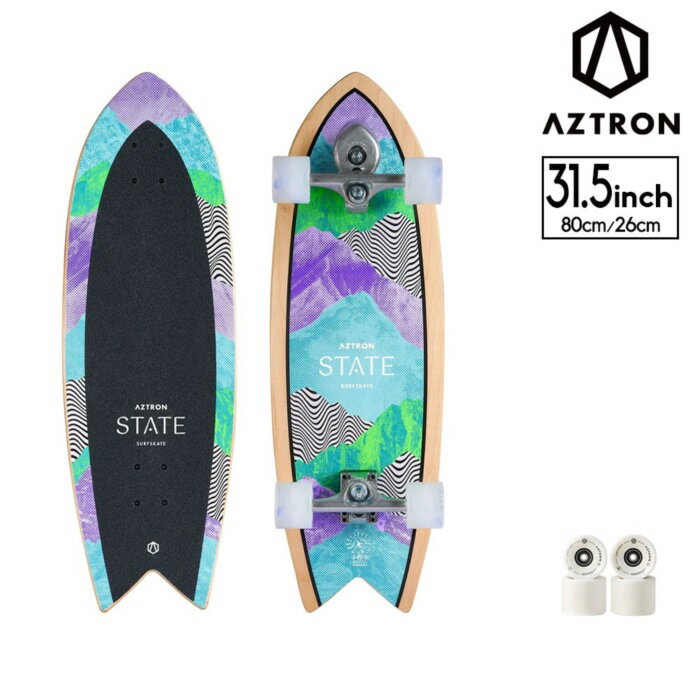 AZTRON(アストロン) STATE ステイト 31.5 サーフスケートボード 31.5” アウトドア