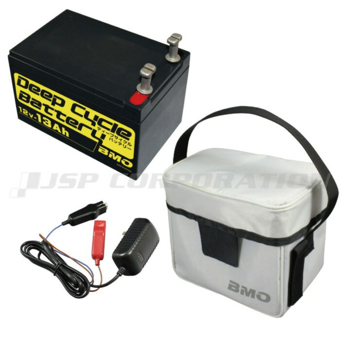 【バッテリー本体】■容量：11.6Ah■電圧：14.4V■サイズ：W209×D112×H70.5mm■重量：1.4kg■防水レベル：IP65■使用温度範囲：-10℃から60℃■充電時温度範囲：-10℃から45℃■PSマークの種類：PSE■届出事業者名：株式会社ビーエムオージャパン■過放電保護付き【チャージャー(充電器)】■出力電圧：16.8V■出力電流：2A■入力電圧：AC100から240V 50/60Hz■コード長さ：1.8m■サイズ：127×67×38mm■重量：400g■保証期間：12カ月●電動リール、魚探等のフィッシングツールに最適なリチウムイオンバッテリーです。11.6Ahの容量があります。チャージャーセットです。●大容量機器を同時使用すると過放電保護回路が働き、電源が消える場合があります。※全ての電子機器、リールなどの正常動作を保証するものではありません。このバッテリーをご使用になる前に、ご使用になられる機器の使用可能電圧など、ご確認の上ご使用ください。万が一、ご使用機器に不具合が生じても保証は致しかねます。