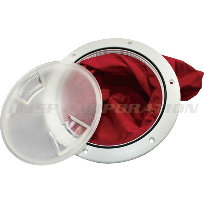 EASTERNER バッグ付インスペクションハッチ レッド 6インチ ボート用品