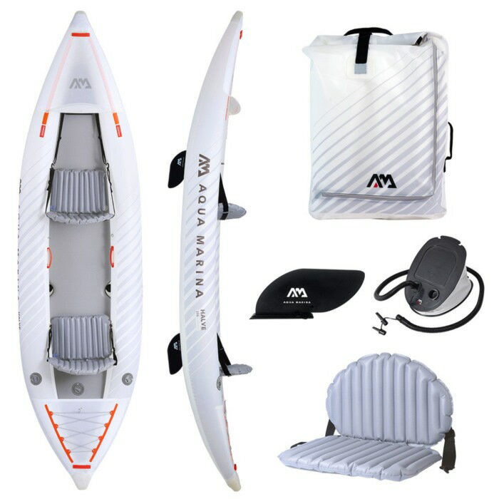 Kayak - AQUA MARINA(アクアマリーナ) HALVE ハーブ カヤック インフレータブル 2人乗り 13’1” (398cm) インフレータブルカヤック(空気注入式)