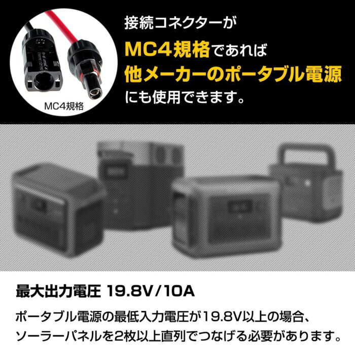 HANT ハント ソーラーパネル200W 20V 10A HANTポータブル電源用 アウトドア マリンスポーツ steadysurf-10048208 ステディーサーフ楽天市場店 サンプル画像2