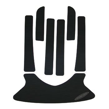 15F 12F 1200STX-R他 カワサキ KAWASAKI デッキマットキット(テープ付) Cut Groove Black 7PCS