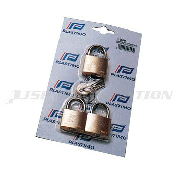 PLASTIMO プラスチモ マリンパッドロック スモール3個セット 幅30mm 盗難防止 ボート用品