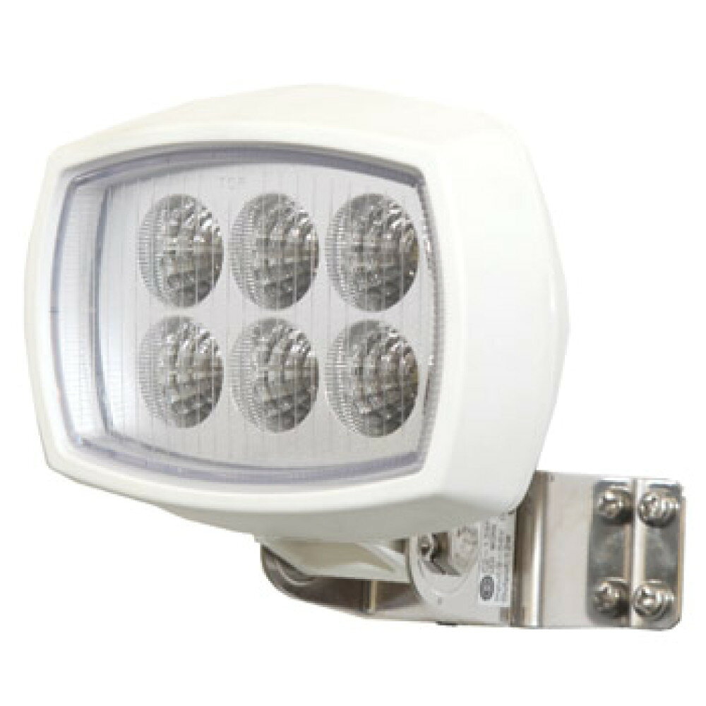 ■サイズ：縦112×横150×奥行78mm■LED仕様：LED-3W×6■重量：925g■入力電圧：9-56V(DC)■消費電力：1.2A(12V時)■ボルト径：M12■防水：IP66準拠●取り付けアタッチメントはついておりません。●多角形のボディに3WのLEDを6つ搭載。　●18Wで拡散しデッキライトや船頭方向へのライトに最適です。