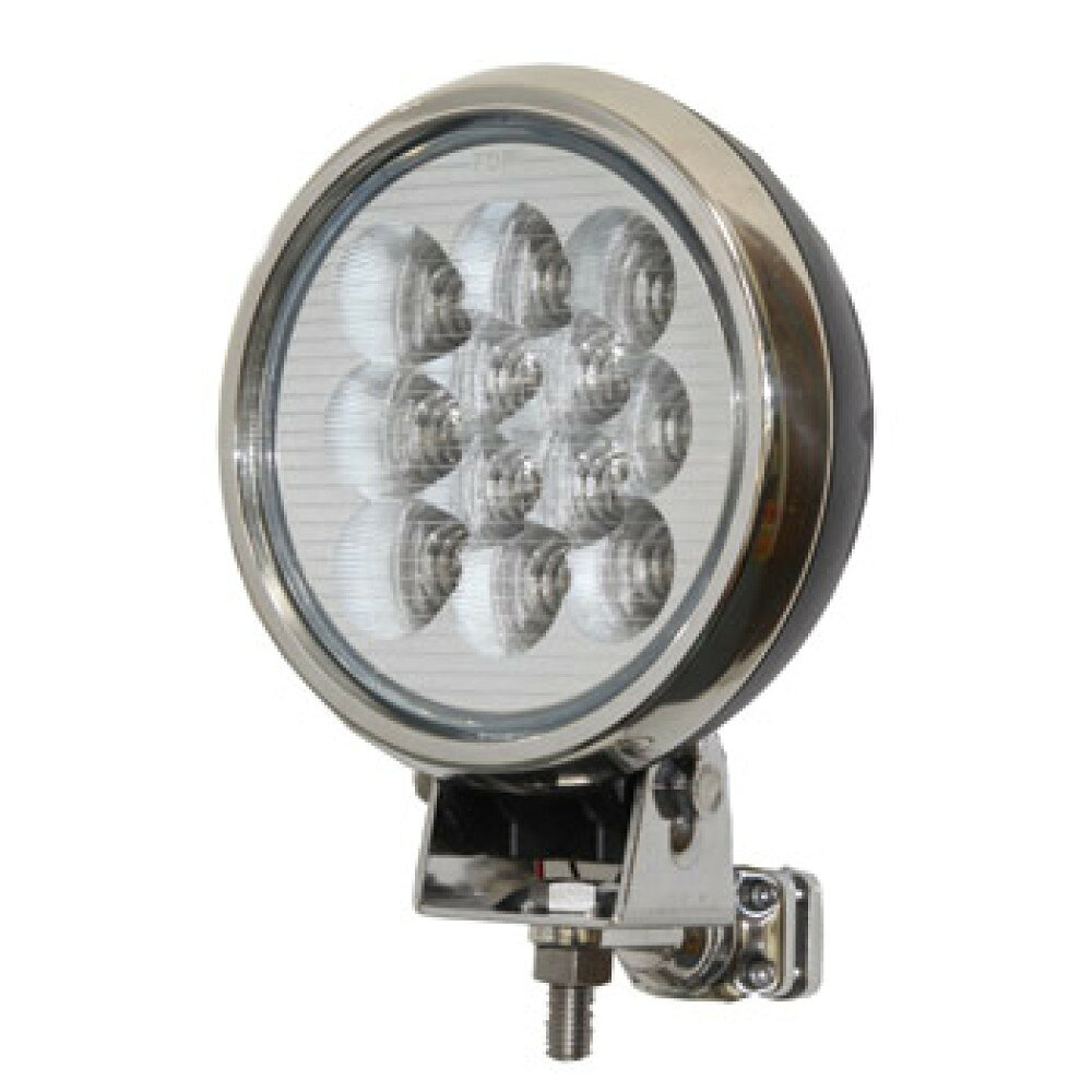 ■サイズ：φ195、奥行111.5mm■LED仕様：LED-3W×12■重量：2,300g■入力電圧：9〜56V(DC)■消費電力：1.9A (12V時)■ボルト径：M14■防水：IP67準拠●取り付けアタッチメントはついておりません。●大型のラウンド型ボディに3WLEDを12個搭載いたしました。　●光は60mにまで到達し、大型船、漁船でのご利用に最適です。