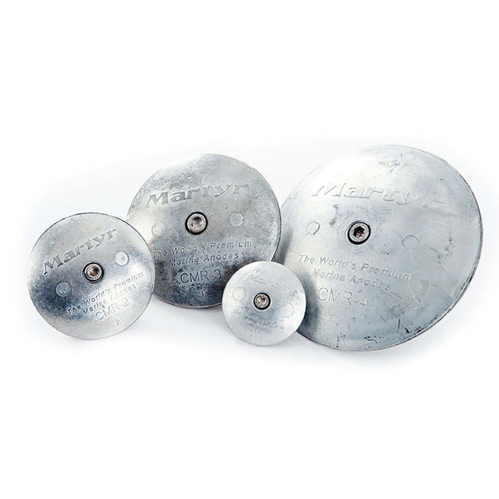 ■サイズ：防食亜鉛95mm　1個、内径8.6mm、外径95mm、高さ12mm、重さ0.73kg●舵やフラップ、船体に取り付けて電蝕を防ぐ亜鉛（ジンク）のラダー・トリムタブ用。●ジンクアノード（防蝕亜鉛）では世界トップシェアを誇るカナダ・メタル社製のMartyrブランド商品です。