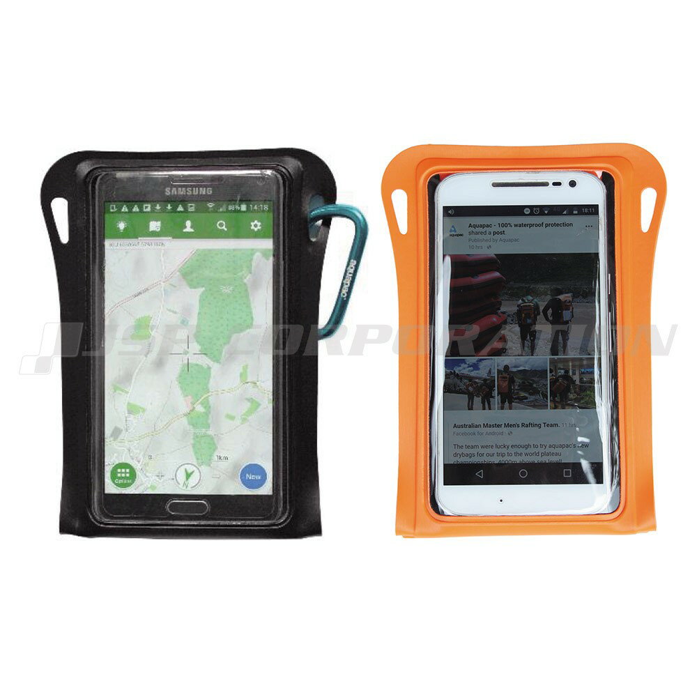 AQUAPAC アクアパック iPhone8 Plus 同サイズ用ケース IPX7 ブラック 縦168cm×横110mm マリンスポーツ 防水ケース