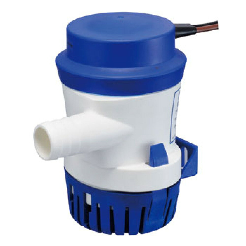 ■ホース径:3/4”(19mm）■排水量/分：(0m高)31.5L、(1m高)24.4L、(2m高)15.3L■最大排水高：2.2m■使用ヒューズ:2.5A■電源:DC12V、消費電力:1.8A■腐蝕対策のためスズメッキされた90cmの電源コード付●Shurfloビルジポンプの特徴レジャーボート用のビルジ排水小型ポンプです。自吸能力はなく、水中に水没した状態で能力を発揮します。モーター外周をビルジが廻り排水されるので、作動中は常にモーターが冷却され連続使用が可能です。(連続した場合の寿命は1000〜1500時間)フロートスイッチを組み合わせれば、排水が自動化できます。フィルターベースは、船底もしくはトランサムへ取り付けでき、モーター部を簡単に取外してメンテナンスできます。ボディは硬化劣化が少ない強化ナイロン製。