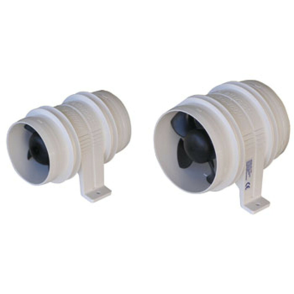 ■ホース径：101.6mm■電圧/電流：DC24V/2.5A■風量：6.4立方メートル/分●航空力学に基づいて設計された5枚ブレードのプロペラで、少ない電力で効率のよい排気をします。従来のベンチレーターよりコンパクトで設計場所を選びません。