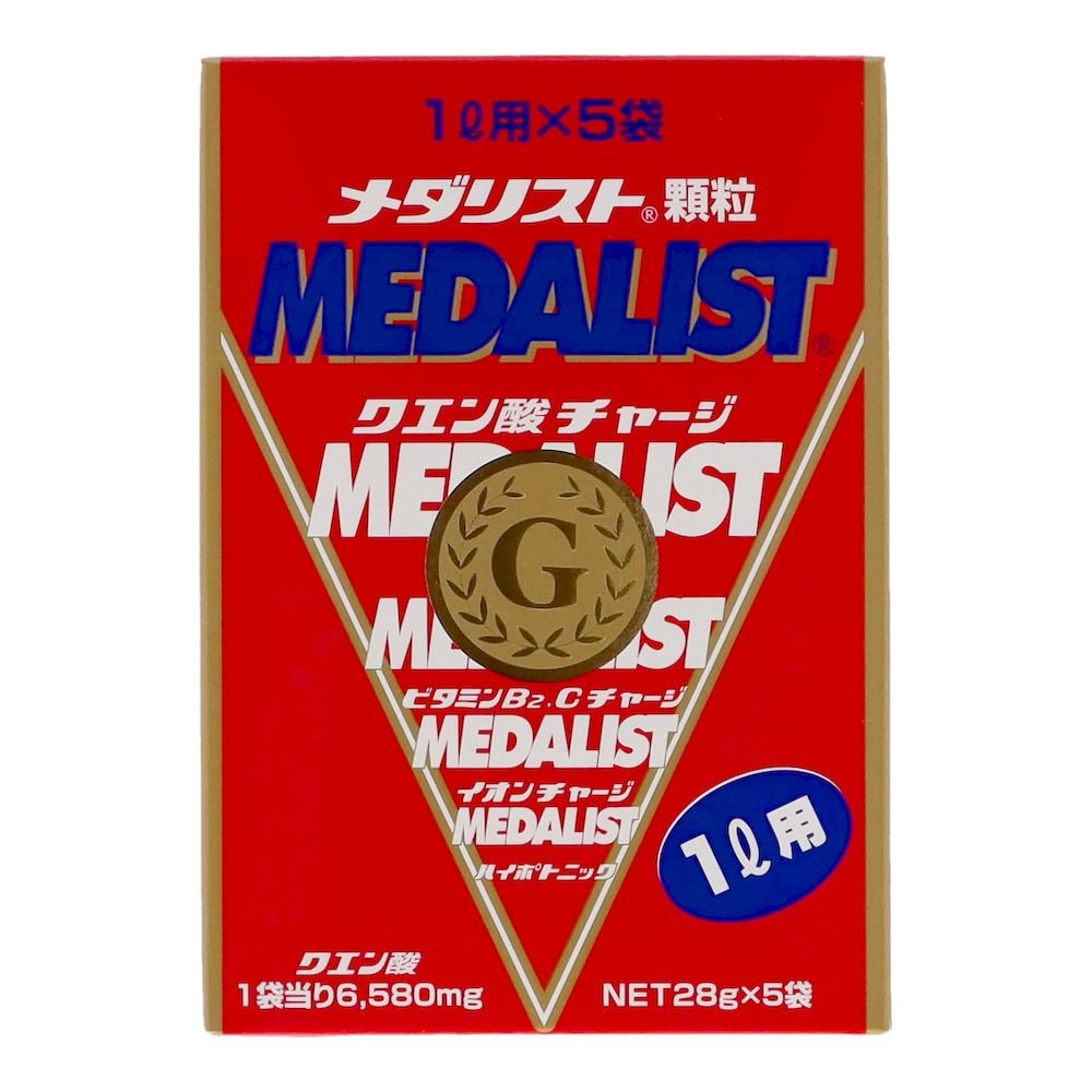 ●日常的に摂取する方にお勧め●容量:1袋28g×5袋【素材】甜菜糖(北海道製造)、クレアチン、酵母エキス、無臭にんにく/クエン酸、 トレハロース、乳酸カルシウム、クエン酸Na、ビタミンC、香料、アラニン、硫酸マグネシウム、グルタミン、グリシン、アルギニン、バリン、甘味料 (スクラロース)、ロイシン、チャ抽出物、 リジン、アスパラギン酸Na、塩化カリウム、イソロイン、シスチン、ヒスチジン、フェニルアラニン、ナイアシン、クエン酸鉄Na、トリプトファン、トレオニン、ビタミンB2、メチオニン、ビタミンE、パンテトン酸Ca、抽出カロテン、ビタミンB1、ビタミンB6、ビタミンA、葉酸、ビタミンD、ビタミンB12■品番：888029■ブランド：MEDALIST メダリスト■対象：メンズ＆ユニセックス■生産国：日本製■仕様：2026総合カタログ掲載商品※モニターの発色の具合により、実際の色と異なる場合がございます。※メーカー在庫と連動しているため、ご注文のタイミングにより欠品となる場合がございます。