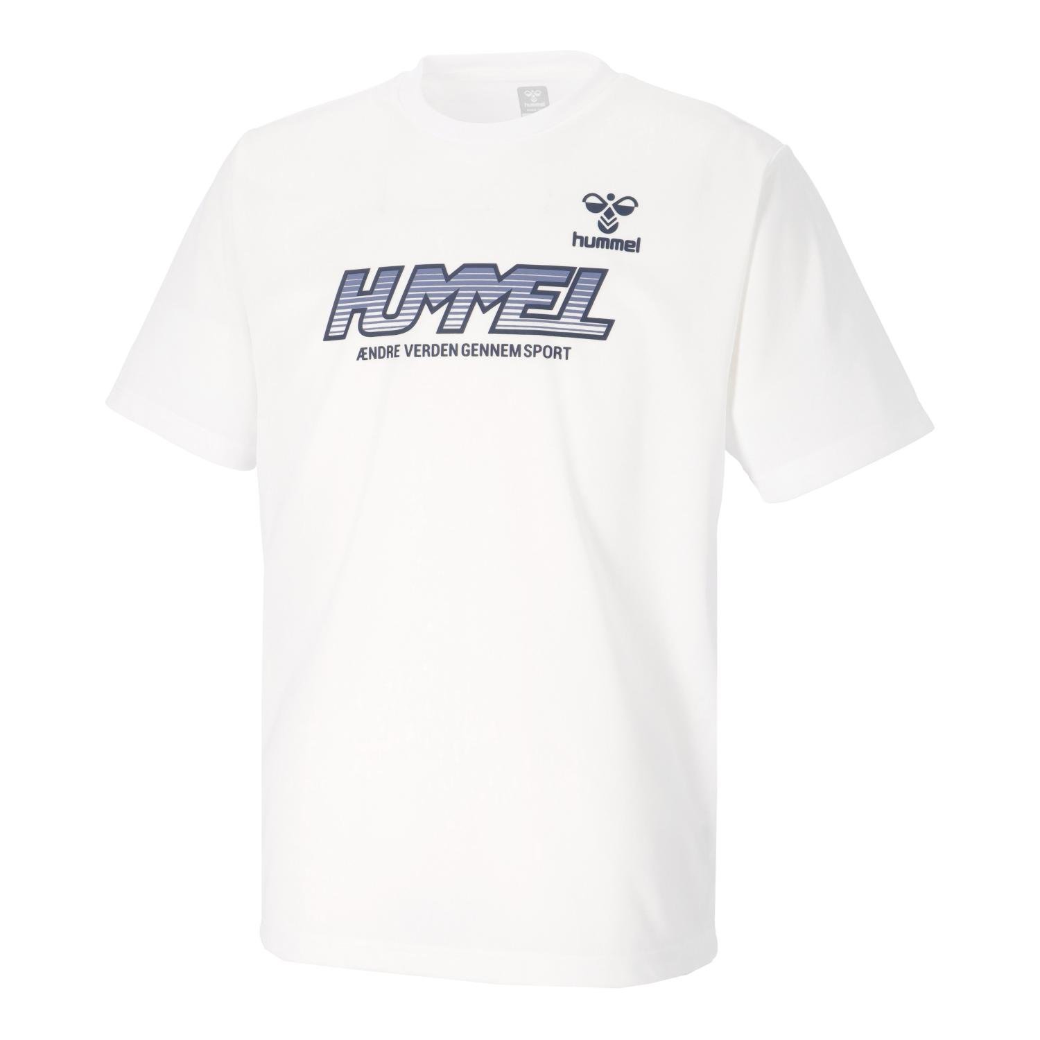 ●吸汗速乾素材を使用しシーズンテーマに沿ったグラフィックをプリントしたグラフィックTシャツ。●機能：吸汗速乾■品番：HAP1241■ブランド：hummel ヒュンメル■対象：メンズ＆ユニセックス■サイズ：S～XO■カラー：(10)ホワイト,(503)ピーコックグリン,(702)ファントムネイビー,(90)ブラック■素材：＜本体＞ポリエステル100％ ＜リブ部分＞ポリエステル100%■生産国：中国製■仕様：2026SP※モニターの発色の具合により、実際の色と異なる場合がございます。※メーカー在庫と連動しているため、ご注文のタイミングにより欠品となる場合がございます。