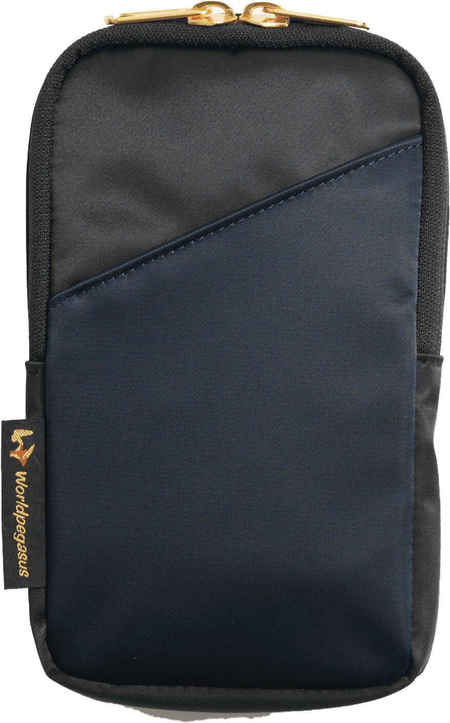 WORLD PEGASUS ワールドペガサスマルチポーチ トクサンTVコラボ■メーカー品番：WEBBPMP■カラー：ブラック/ネイビー■サイズ：W10×D2.5×H17.5cm■素材：ポリエステル、ポリエステル(PVCコーティング)トクサンTVコラボショルダー部に装着が可能でスマホ、携帯電話、定期券、デジタルオーディオプレイヤー、小銭入れ、いろいろな使用が可能です。made in VIETNAM