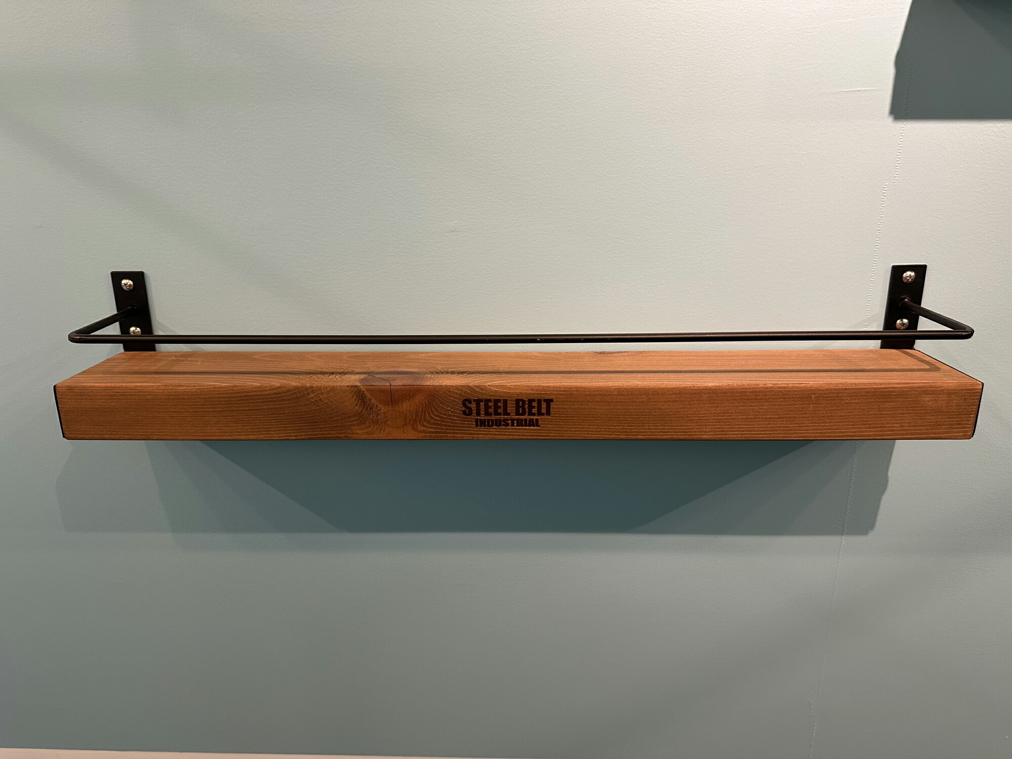 ミニシェルフ ウォールシェルフ シャルフ 飾り棚 壁面 壁面収納 壁付け 棚受け アイアン インテリア ウォールナット 店舗 インテリア雑貨 おしゃれ 男前 リビング ガレージ 玄関 ランドリー インダストリアル W600 D90 H100