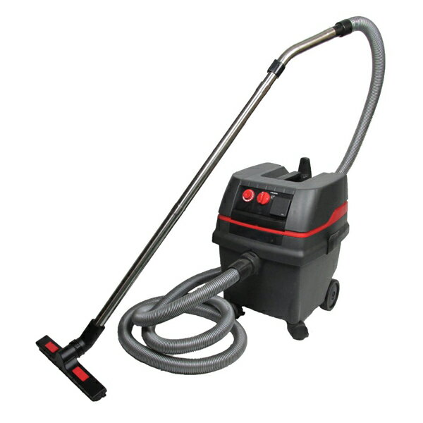 J&S　バキュームクリーナー　電源：単相100V　消費電力：1000/1400W　ホース径：φ35×5m　タンク容量：25L　外寸法：40×40×56H　自重(12.7)kg【お客様組立品】