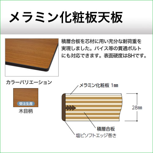 ヤマテック 作業台　バイス専用タイプ H900／メラミン天板【28mm】 [表示寸法：W12...